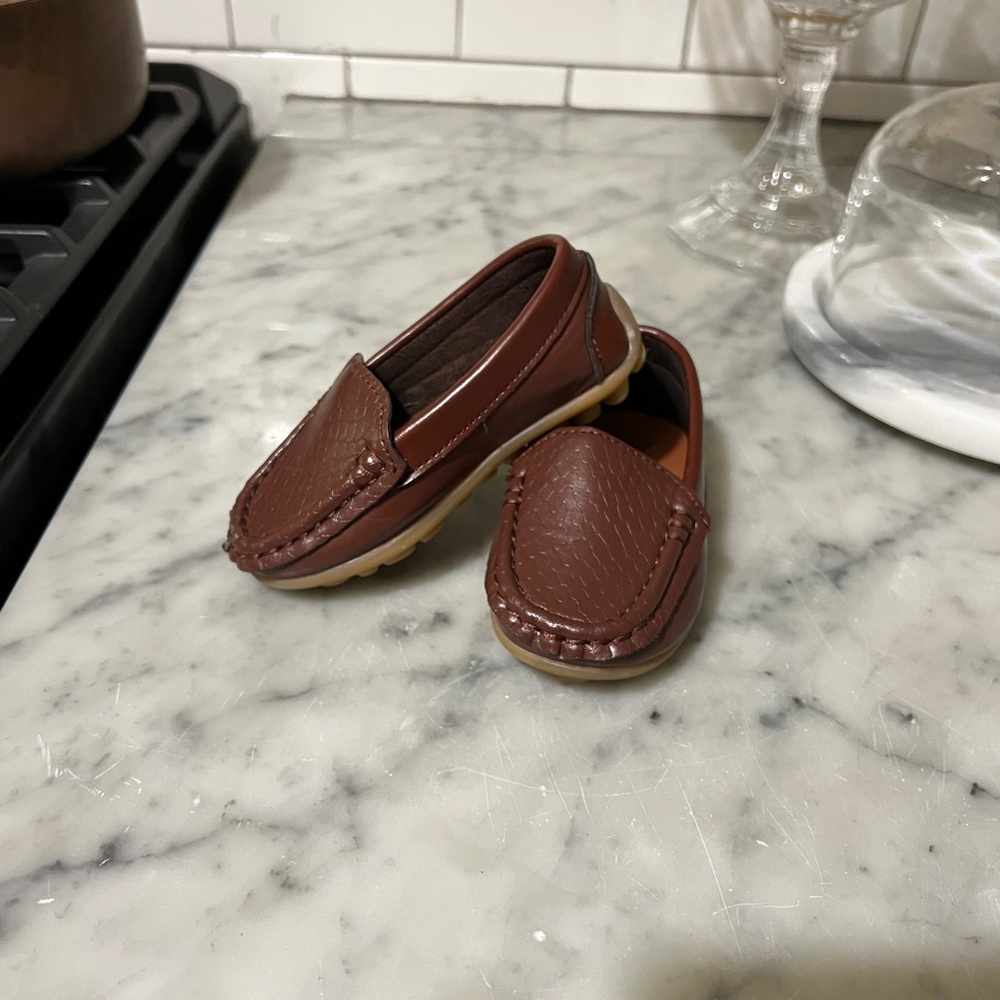 Brown Children’s Loafers or Driving Shoes